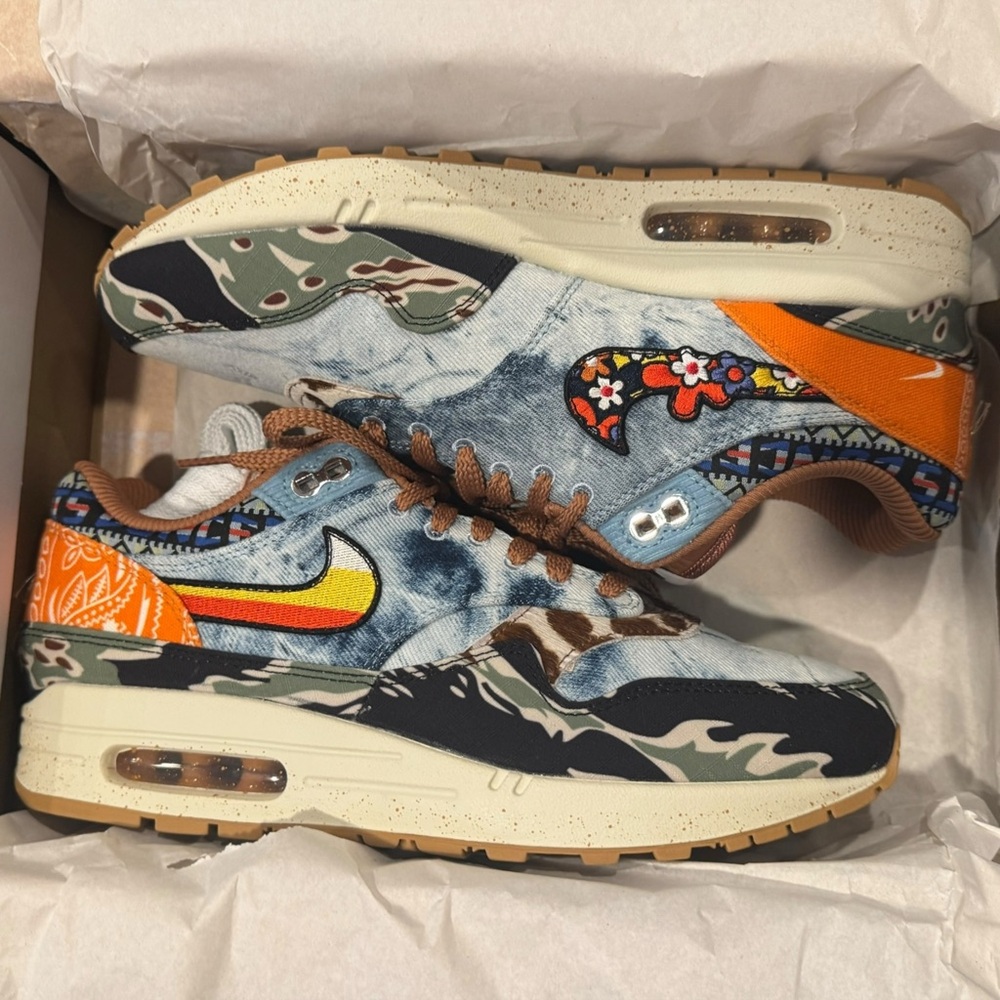 NEW Nike Air Max 1 SP x Concepts “Heavy” Denim Bandana Sneakers w/ Box - Picture 2 of 16